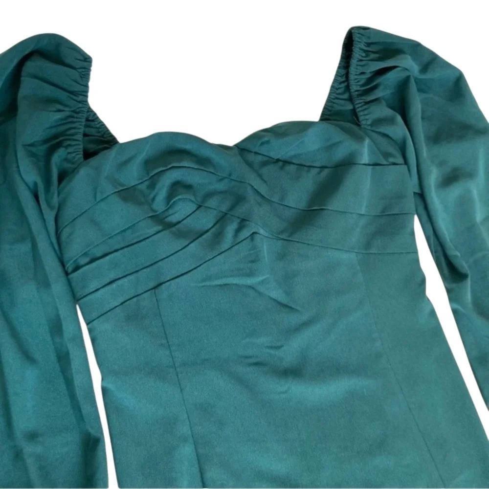 🔆 Abercrombie & Fitch Long Sleeve Teal Mini Dress, Petite Small NWT